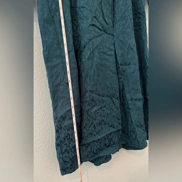 By Anthropologie Womens Size 12 Blazer Wrap Dress Midi Deep Teal Front Slits - Picture 5 of 12